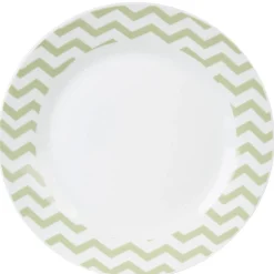 Assiette ronde plate faïence motif coeur