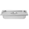 Bac inox avec couvercle préparation conservation L.32,5 cm