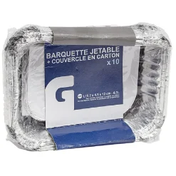 Barquette en aluminium x10