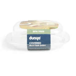 Beurrier plastique sans BPA transparent ou gris 17,4x12,5xH6cm