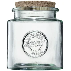 Bocal de conservation verre transparent couvercle liège 1,5L