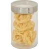 Bocal en verre transparent couvercle inox 1,2L - Ø11xH.17cm