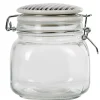 Bocal hermétique carré verre couvercle motif ethnique 750 ml