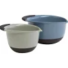 Bol à mixer gris et bleu x2