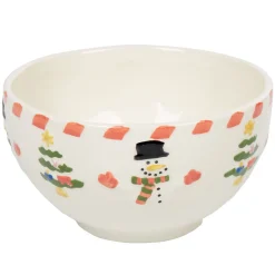 Bol blanc motifs bonhomme et sapin de noël
