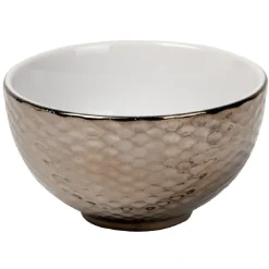 Bol céramique argenté, Ø 11 cm, 2 modèles