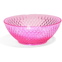 Bol en plastique rose effet martelé