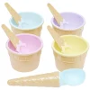 Bol et cuillère à glace x4