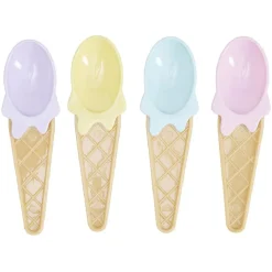 Bol et cuillère à glace x4