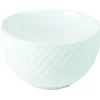 Bol grès embossé blanc crème x4
