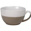 Bol jumbo bicolore blanc et taupe