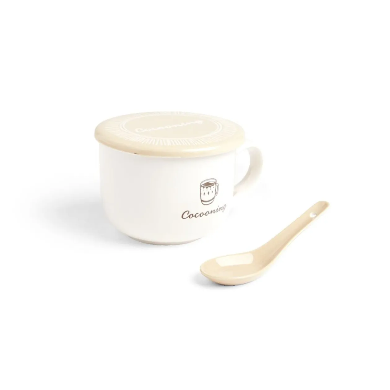 Bol jumbo 62cl avec cuillère et couvercle cocooning