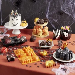 Bonbonnière Halloween 1L citrouille noire fantômes blancs Ø13,5xH15,8cm