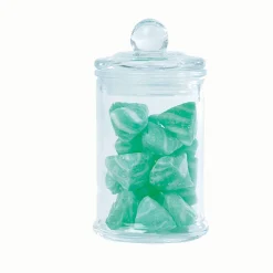 Bonbonnière transparente avec couvercle verre 15 cl x5