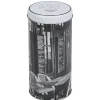 Boîte à café cylindrique design bistrot noir et blanc