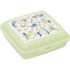 Boîte à goûter carrée plastique vert 15x14,5xH5cm