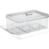 Boîte à thé plastique transparent 21,5x15x8,5cm
