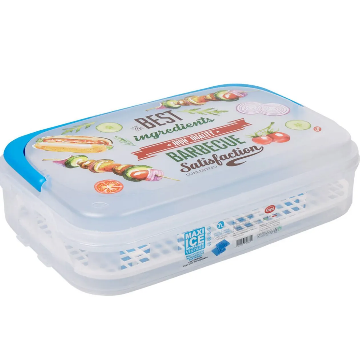 Boîte alimentaire avec tablettes rafraîchissantes
