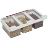 Boîte alimentaire 3en1 à fixer sur étagère L33x19xH11cm