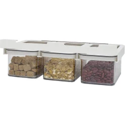 Boîte alimentaire 3en1 à fixer sur étagère L33x19xH11cm