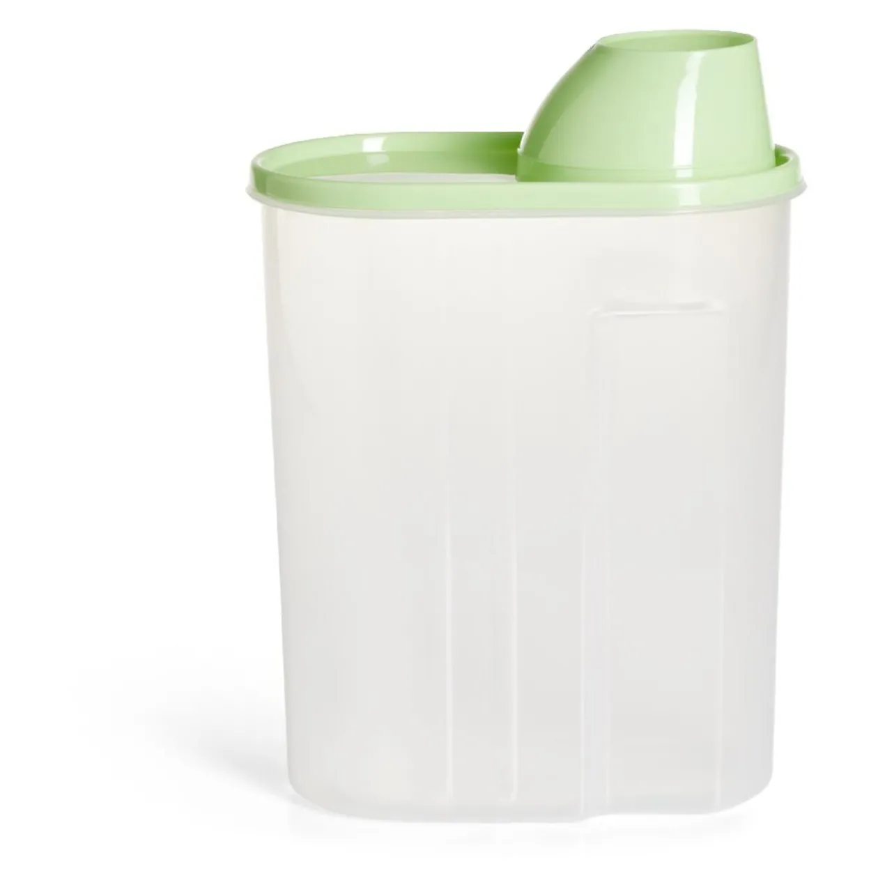 Boîte alimentaire plastique transparent et vert 2,5L