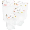 Boîte alimentaire transparent couvercle imprimé x4