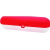 Boîte de conservation alimentaire cylindre rouge transparent