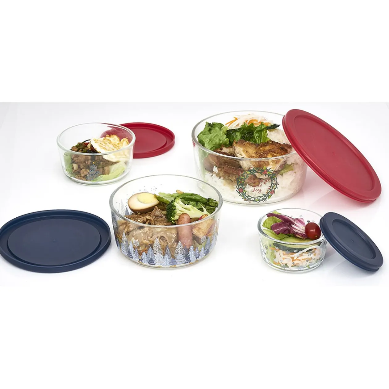 Boîte de conservation en verre x4