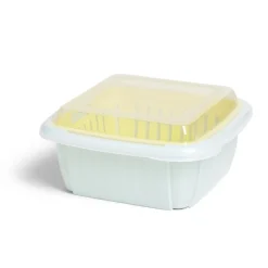 Boîte égouttoir plastique vert anis 22x22xH10cm