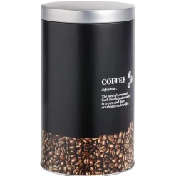 Boîte pour grains de café en métal - Ø10,8xH18,5cm