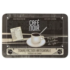 Boîte rectangulaire en métal design café noir