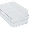 Boîte transparente à 2 niveaux pour frigo 2,5L - L.21,5x14,5xH10,5cm