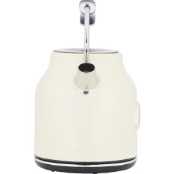 Bouilloire rétro indicateur température blanc crème 1,7 L