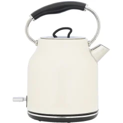 Bouilloire rétro indicateur température blanc crème 1,7 L