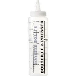 Bouteille compressible graduée blanche