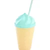 Bouteille en forme de glace bleue