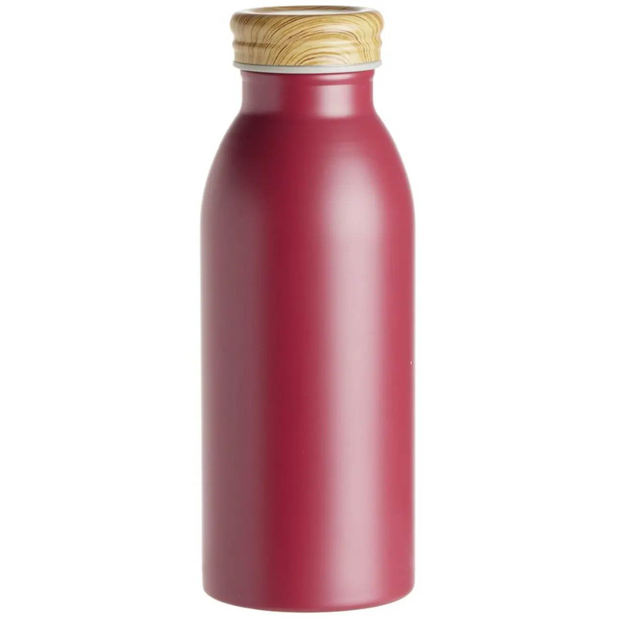 Bouteille isotherme acier avec bouchon en bois 400ml Ø6,7xH18cm