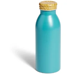 Bouteille isotherme 400ml inox et bois - 4 coloris