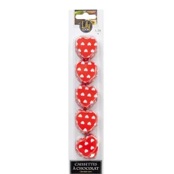 Caissette à chocolat forme coeur x20