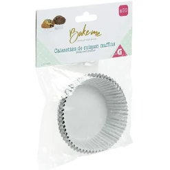Caissette à muffin en aluminium gris x80