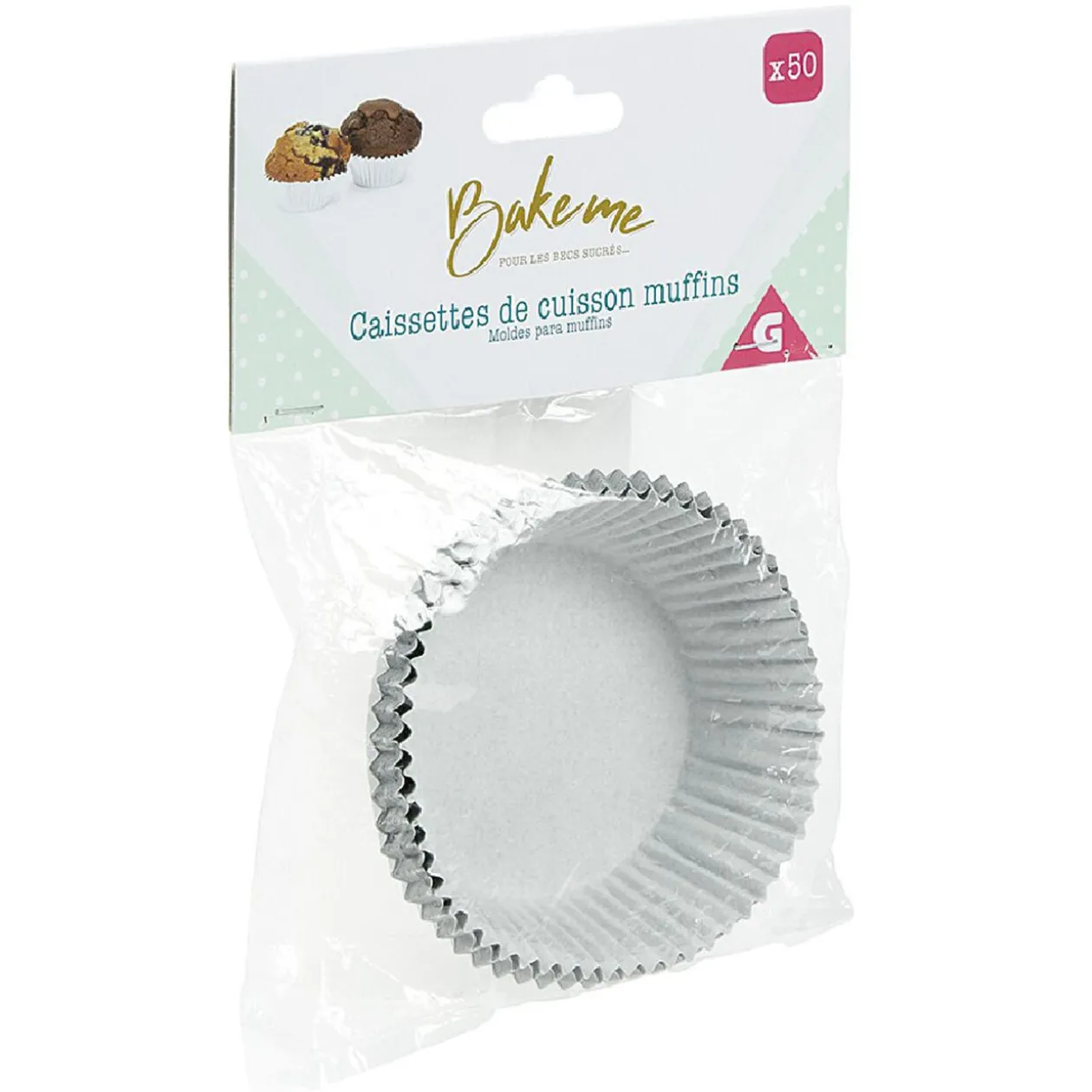Caissette à muffin en aluminium gris x80