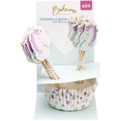 Caissette à muffin papier multicolore x24