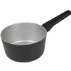 Casserole 18 cm aluminium gris anthracite finition argenté