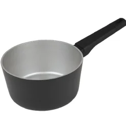 Casserole 18 cm aluminium gris anthracite finition argenté