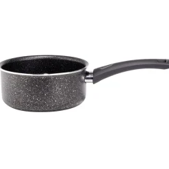 Casserole effet pierre antiadhérente noir Ø16xH7,5cm