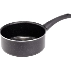 Casserole effet pierre antiadhérente noir Ø18xH7,5cm