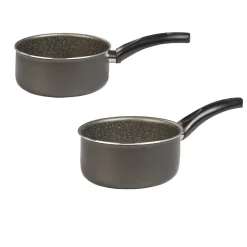 Casserole effet pierre noire x2