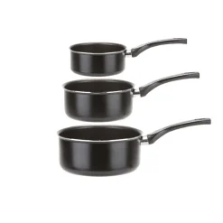 Casserole noire en aluminium x3