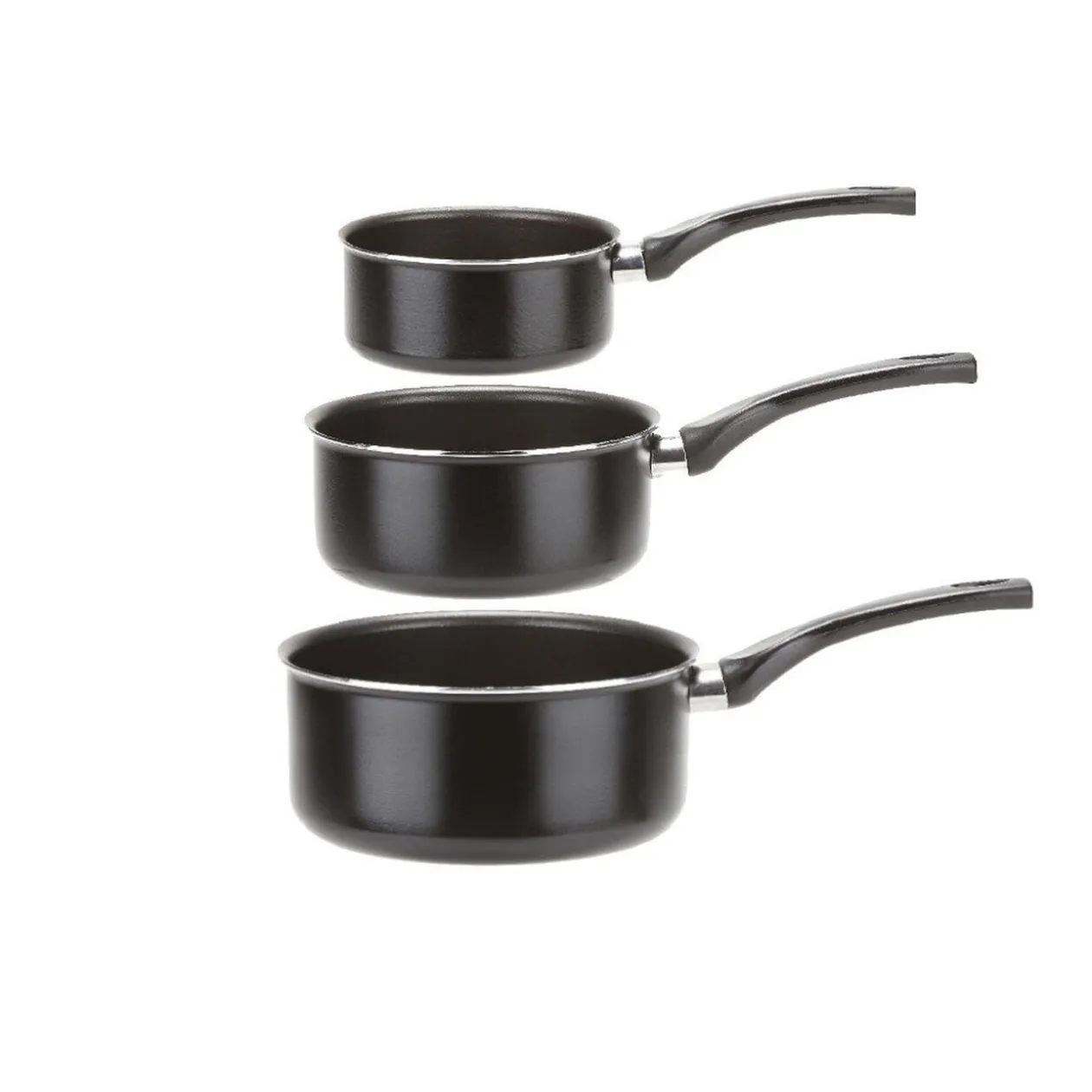 Casserole noire en aluminium x3