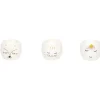 Coffret coquetier x3 motif tête animal